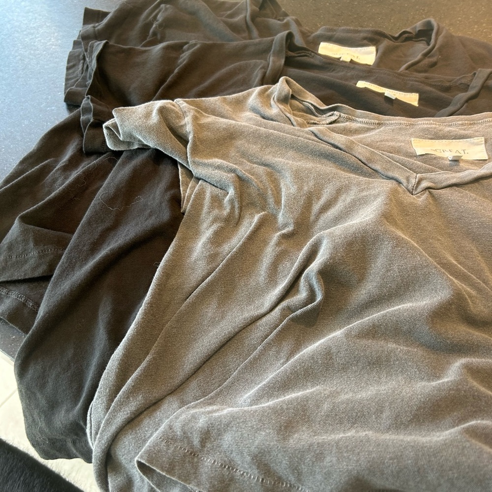 The Great Gray and Black T-Shirts 3 tees